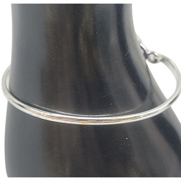 Sterling Silver Cubic Zirconia & Marcasite Heart Infinity Bracelet Tension Hook - Picture 7 of 15